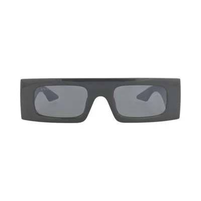 Pre-owned Gucci Shield-frame Injection Sunglasses 'grey' | Women's Size Onesize In Gray