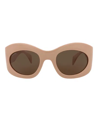 Pre-owned Gucci Shieldframe Recycled Acetate Sunglasses In Pink Pink Brown (gg1463s/30014463/003)