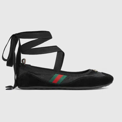 Gucci Shift Damenballerina In Black