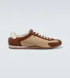 Gucci Shift Gg Canvas And Suede Sneakers In Brown