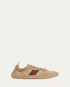 Gucci Women Shift Sneakers In Gg Fabric And Leather In Brown