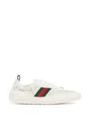 Gucci Shift Sneakers Embroidered Accents Low Top Sole In Neutral