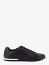Gucci Men Black Low Top Sneakers With Web Tongue In Leather Man In Black