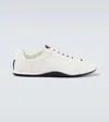 Gucci Shift Leather Sneakers In White