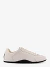 Gucci White Calf Leather Bos Taurus Low Top Sneakers In Neutral