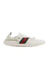 Gucci Shift Sneakers Embroidered Accents Low Top Sole In White