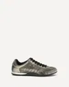 Gucci Leather Shift Sneakers Low Top Rubber Sole In Green