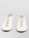 Gucci White Calf Leather Bos Taurus Low Top Sneakers In White