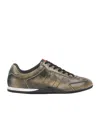 Gucci Leather Shift Sneakers Low Top Rubber Sole In Green
