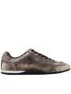 Gucci Leather Shift Sneakers Low Top Rubber Sole In Green