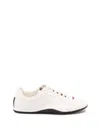 Gucci White Calf Leather Bos Taurus Low Top Sneakers In Neutral