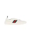 Gucci Shift Sneakers Embroidered Accents Low Top Sole In White