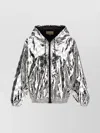 Gucci Shiny Finish Hooded Jacket With Elasticated Cuffs
