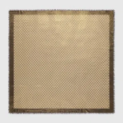 Gucci Shiny Gg Wool Jacquard Shawl In Beige