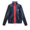 Gucci Shiny Jersey Jacket With Web 'blue'