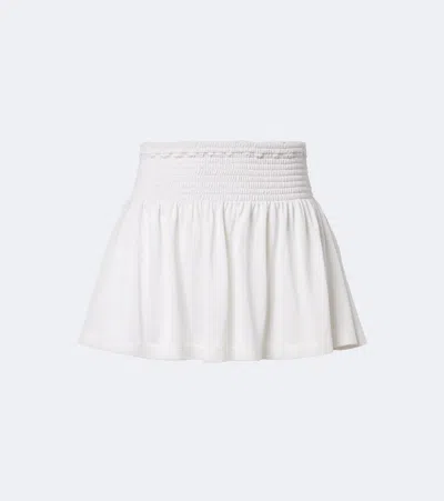 Gucci Shirred Silk Miniskirt In Multi