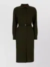 Gucci Shirt Dress With Belted Waist And Long Sleeves In Black