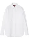 Gucci Women Cotton Poplin Shirt With Embossed Logo In White