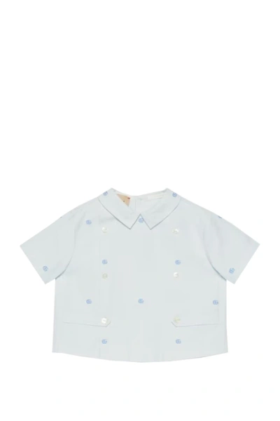 Gucci Kids' Shirt In Light Blue