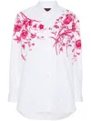Gucci Floral Cotton Poplin Shirt In White