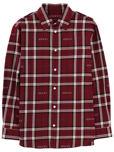 Gucci Shirt With Logo In Red