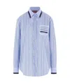 Gucci Striped Shirt In Blue