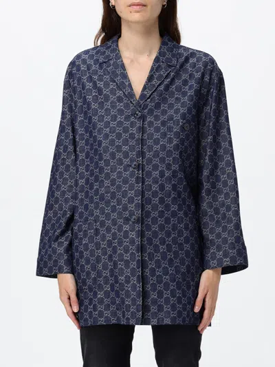 Gucci Gg Jacquard Cotton Jacket In Multi