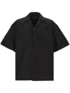 Gucci Gg Black Cotton Silk Shirt In Black