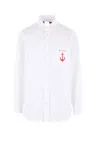 Gucci Anchor-embroidered Cotton Shirt