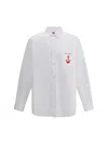 Gucci Anchor-embroidered Cotton Shirt In White