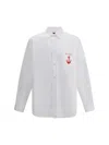 Gucci Anchor-embroidered Cotton Shirt In White