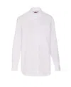 Gucci Women Popeline Shirt With Relief Logo In White