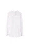 Gucci Women Cotton Poplin With Embroidery Shirt In White