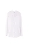 Gucci Women Cotton Poplin With Embroidery Shirt In White