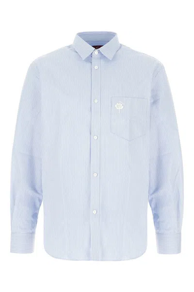 Gucci Embroidered Poplin Shirt In Multicolor
