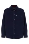 Gucci Men Reversible Shirt In Blue