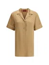 Gucci Gg Pattern Silk Shirt In Gold