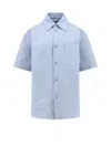 Gucci Men Gg Jacquard Oversize Cotton Shirt In Blue