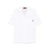 Gucci White Bowling Shirt With Web Detail On The Front And Maxi Web Print With Logo Lettering On The In White