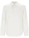 Gucci White Shirt With Pointed Collar And Bee Embroidery In Cotton Stretch Man In White