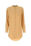 Gucci Satin Shirt With Pleated Back And Point Collar In Pink