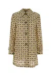 Gucci Single-breasted Horsebit-print Coat In Printed