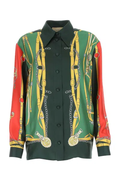 Gucci Shirts In Khaki