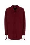 Gucci Cotton Popeline Shirt With Ties And Laces Profiles In Red