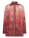 Gucci Silk Floral Shirt In Multi