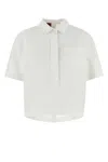 Gucci Shirt With Embossed Logo In White
