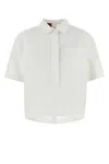 Gucci Shirt With Embossed Logo In Gray
