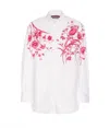 Gucci Floral Cotton Poplin Shirt In White
