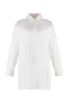 Gucci Cotton Poplin Shirt With Hidden Fastening And Side Slits In White