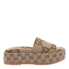 Gucci Camel Flat In Beige